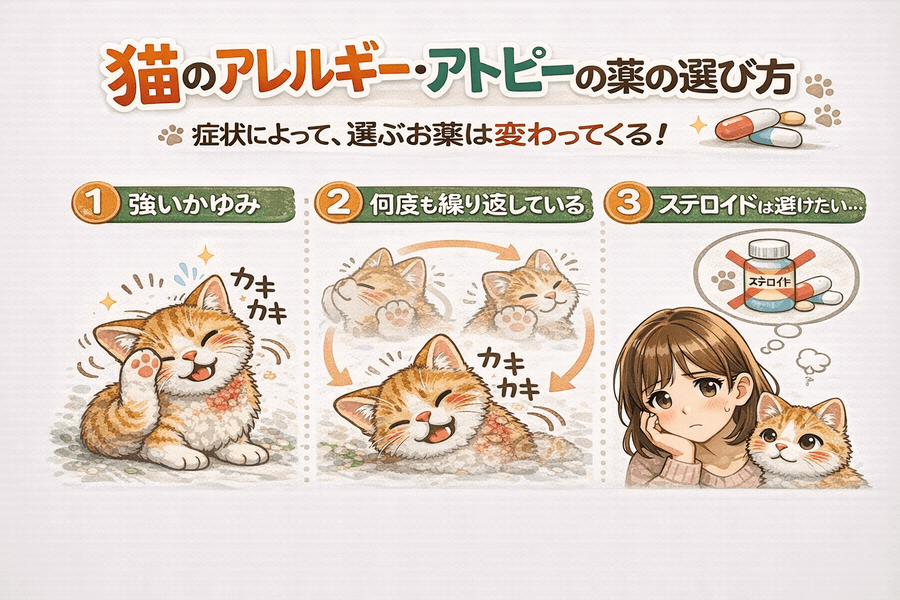 猫のアレルギー・アトピーの薬の選び方