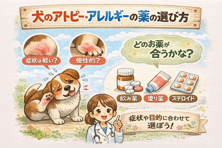 犬のアトピー・アレルギーの薬の選び方