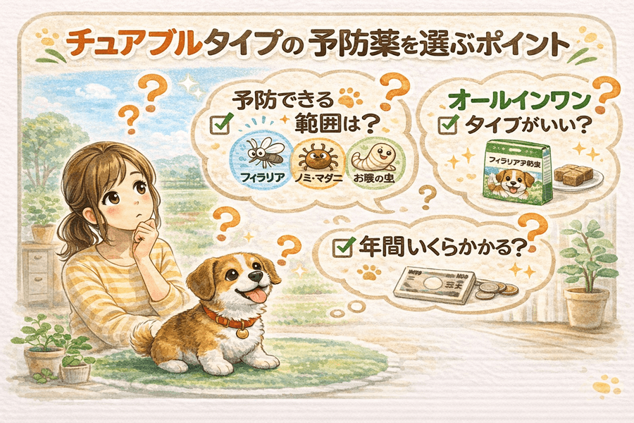 チュアブルタイプの予防薬を選ぶポイント