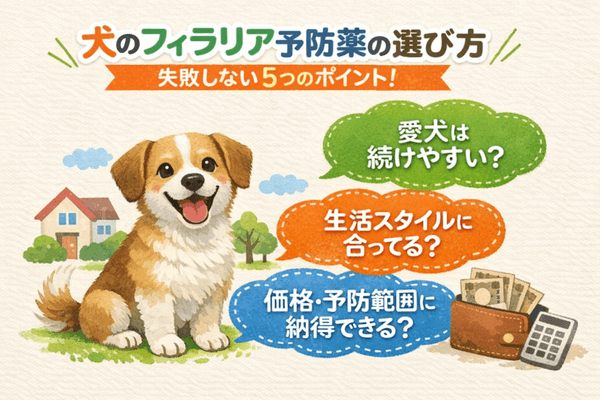 犬のフィラリア予防薬の選び方