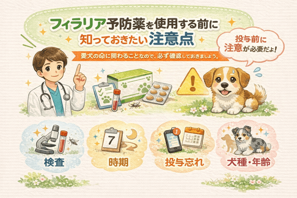 フィラリア予防薬を使用する前に知っておきたい注意点