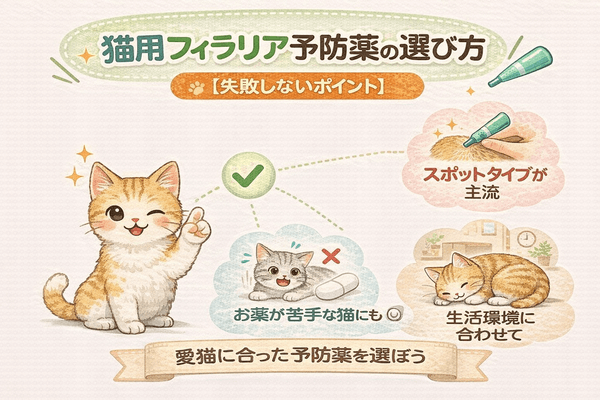 猫用フィラリア予防薬の選び方