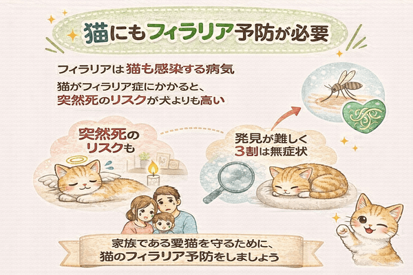 猫にもフィラリア予防が必要