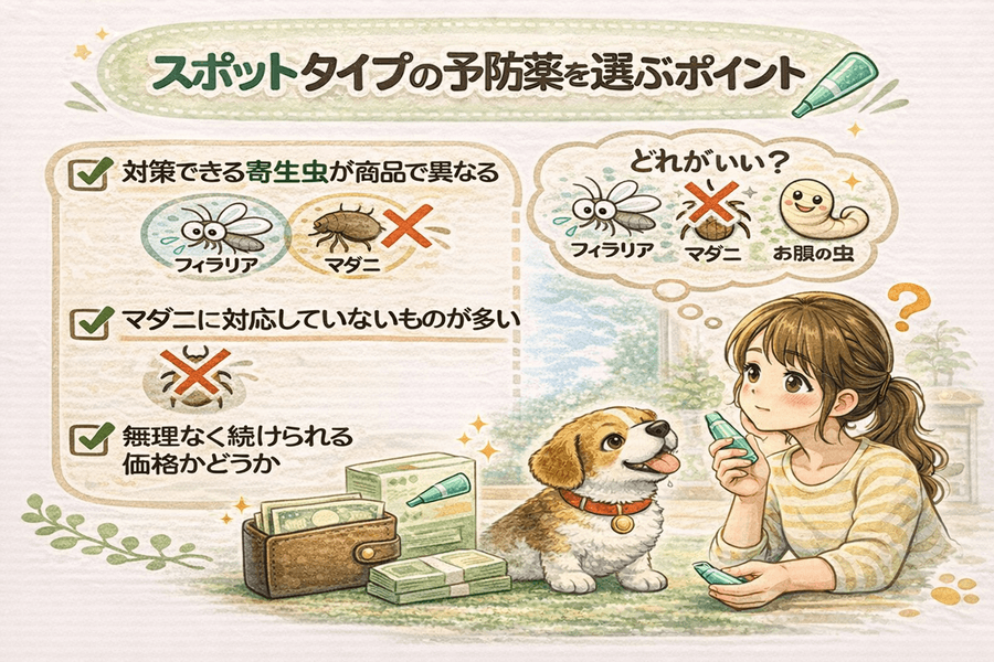 スポットタイプの予防薬を選ぶポイント