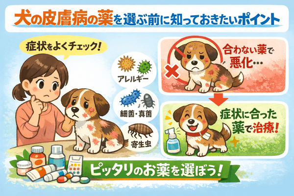 犬の皮膚病の薬を選ぶ前に知っておきたいポイント