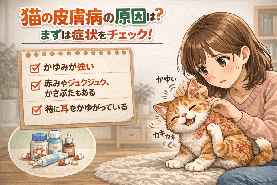 猫の皮膚病の原因は？まずは症状をチェック！