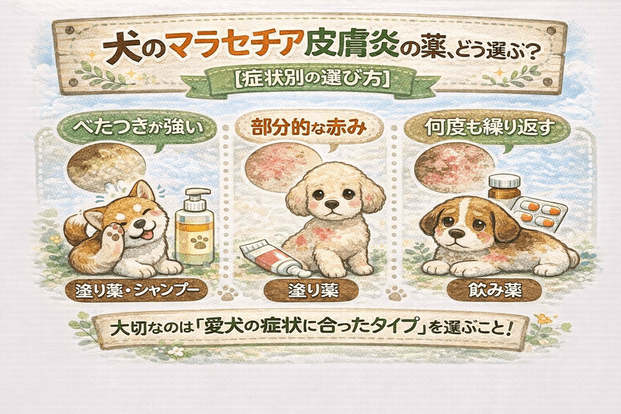 犬のマラセチア皮膚炎の薬【症状別の選び方】