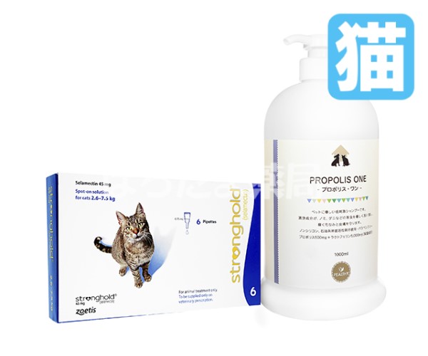 ストロングホールド6本+プロポリスワン1000mLセット【猫用】