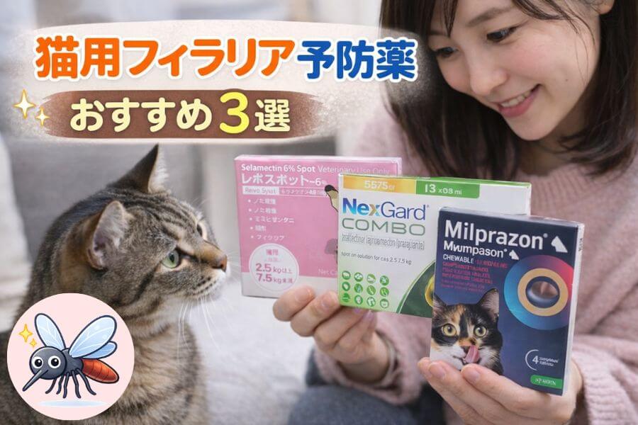 おすすめの猫用フィラリア予防薬3選
