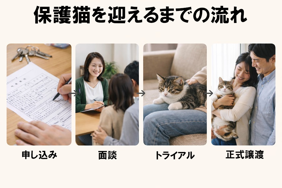 保護猫を迎えるまでの流れ