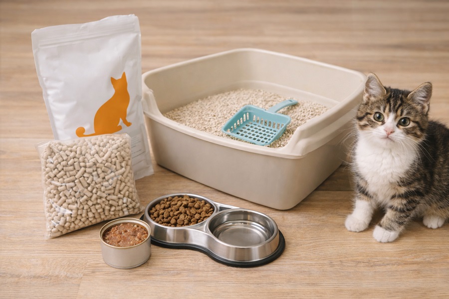トイレや猫砂・キャットフードなどの生活必需品