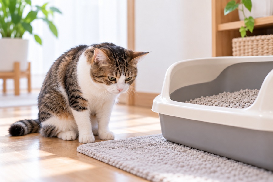 猫の尿路結石で見られる症状