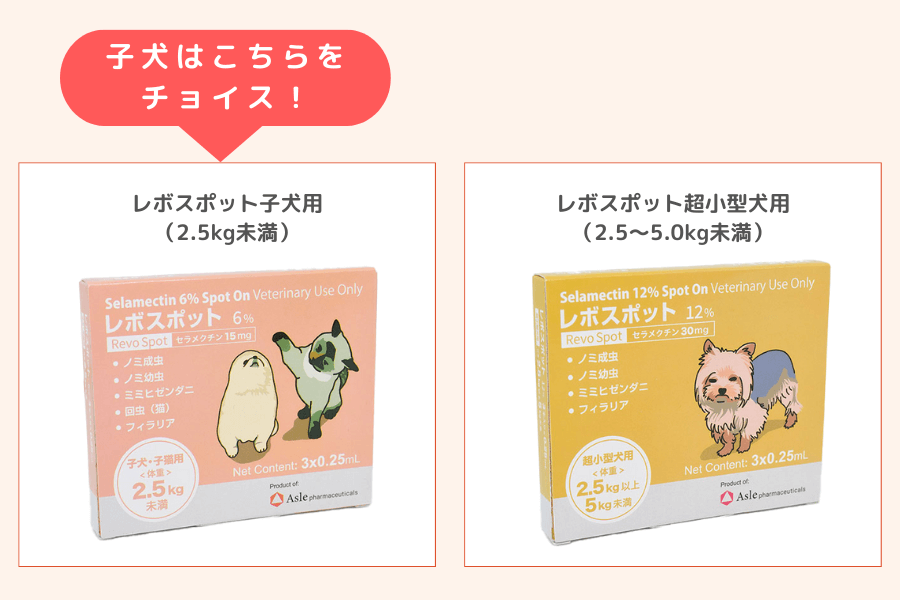 成犬用と同じ予防薬でいい?