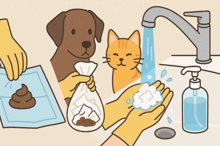 排泄物の取り扱いに注意