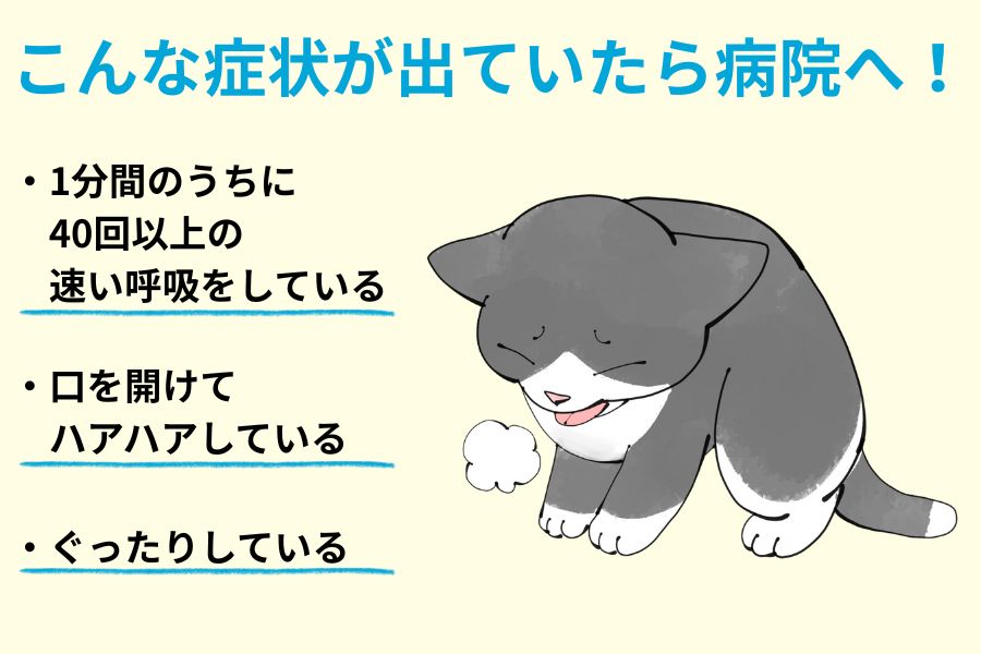 呼吸の状態をチェック