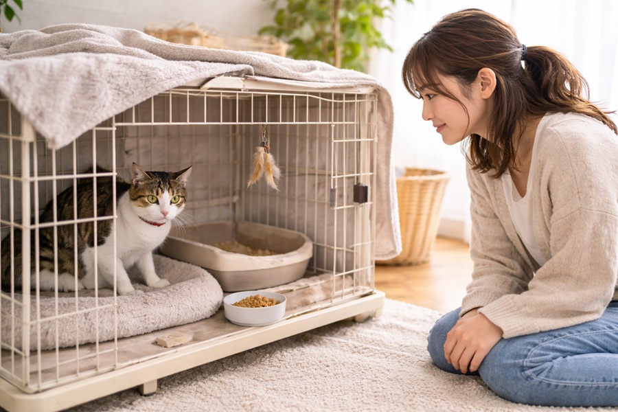 保護猫を迎えた初日の過ごし方
