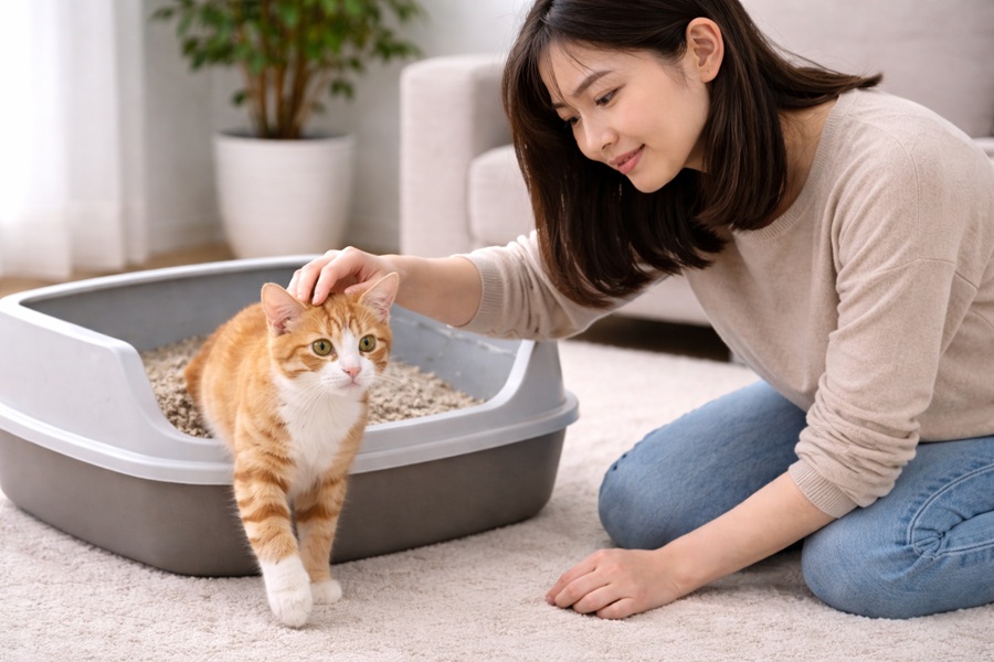 保護猫のトイレトレーニングの進め方