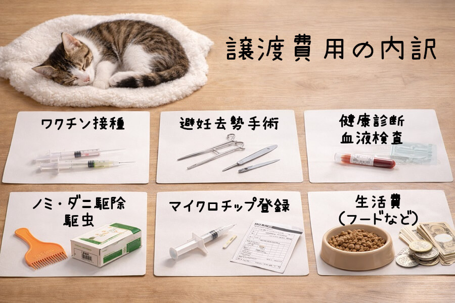 保護猫の譲渡費用の内訳