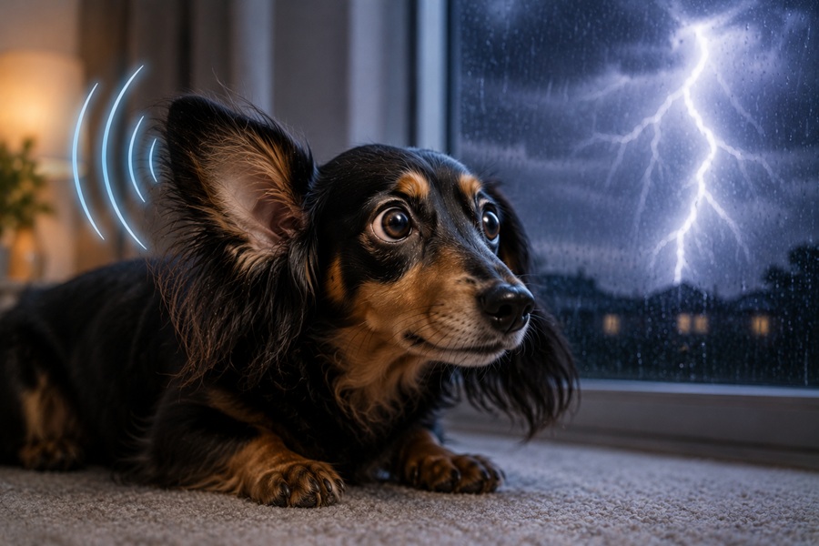 犬が雷を怖がるのはなぜ？