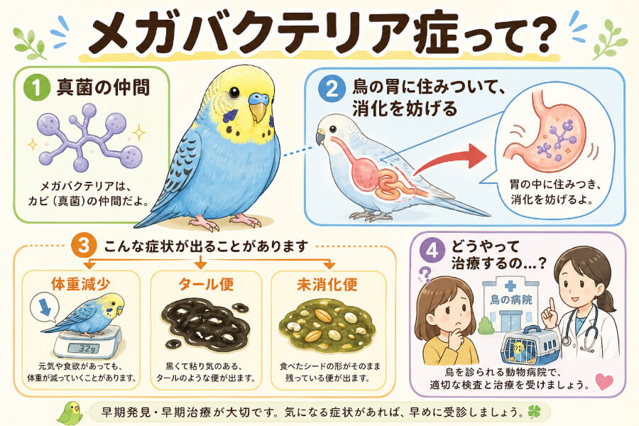メガバクテリア症の症状や原因、治療法について