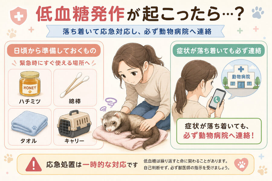 低血糖発作が起きたときの応急処置
