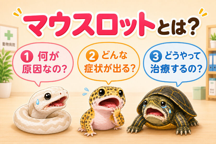 ヘビ・トカゲ・カメのマウスロット（口内炎）どう治療するの？飼い主さんにできることは？
