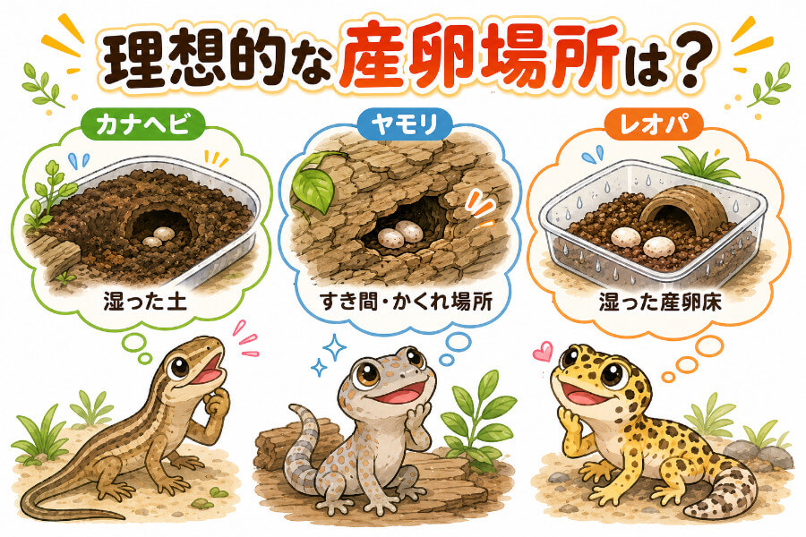 種類別の産卵床・産卵場所