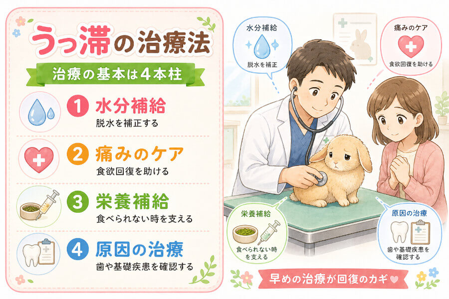 うさぎのうっ滞の治療法