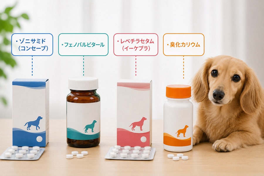 犬のてんかんに使われる主な薬