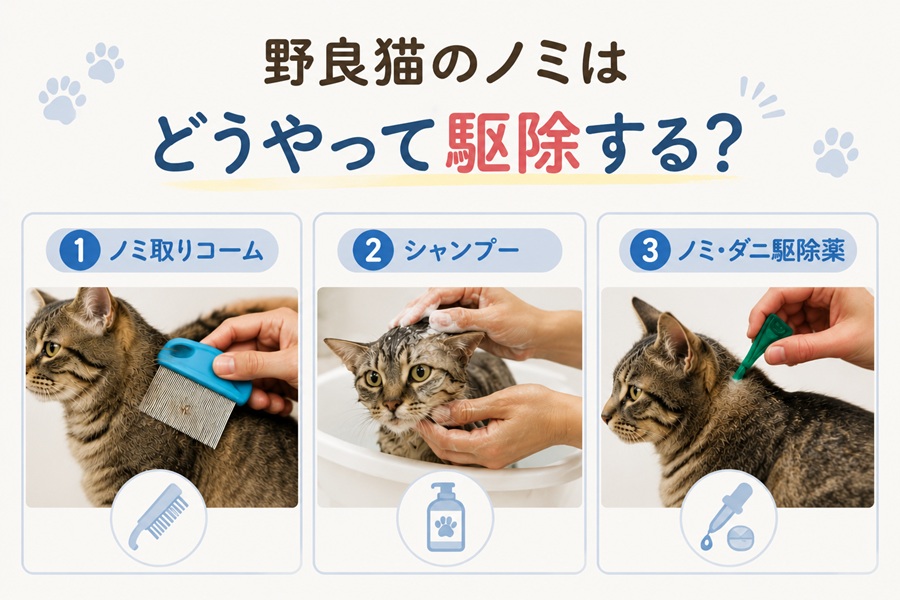 野良猫のノミはどうやって駆除する?