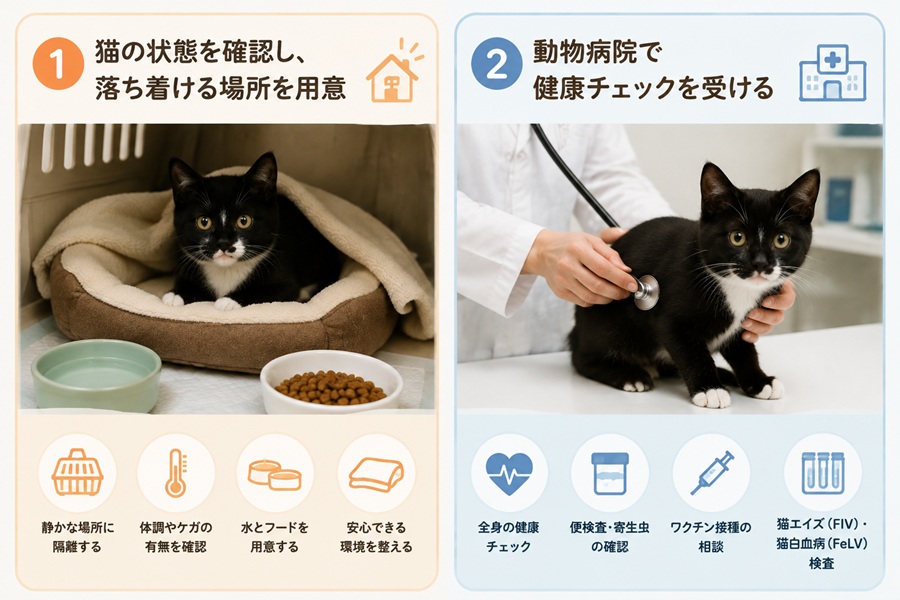 野良猫を保護したら最初にすること