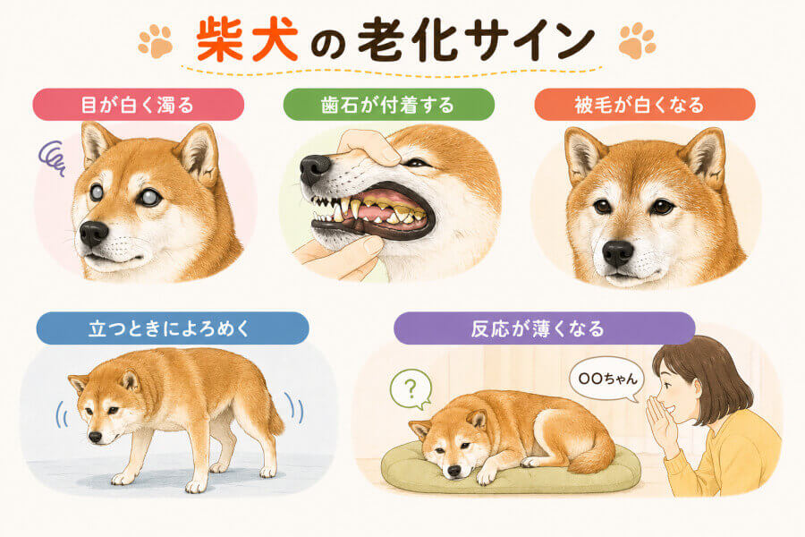 柴犬の年齢を見分けるサイン