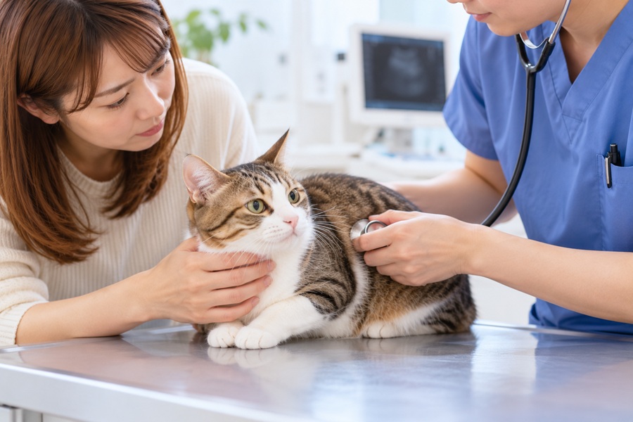 猫のおしっこが出ない場合に動物病院で行われる検査・治療