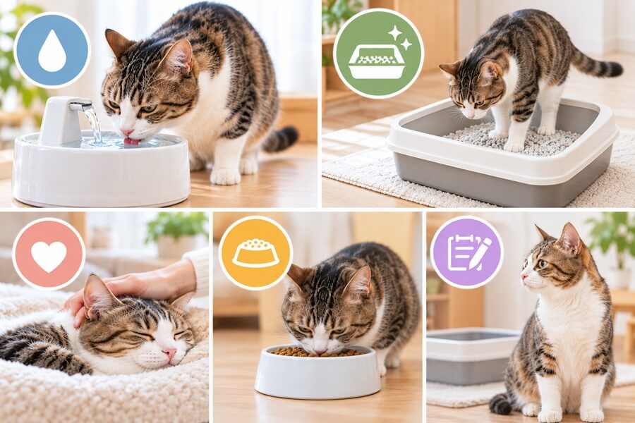 猫のおしっこが出ない・少ない状態を繰り返さないための予防法