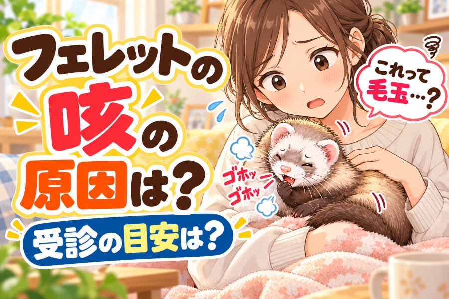 フェレットの咳の原因は？毛玉と決めつけない受診の目安