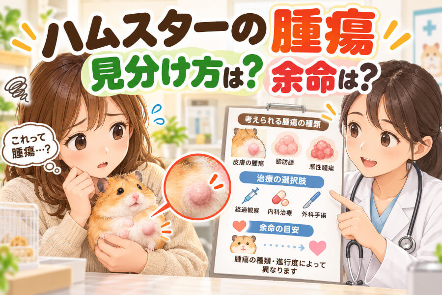 ハムスターの腫瘍｜しこりの見分け方と余命、臭腺との違い