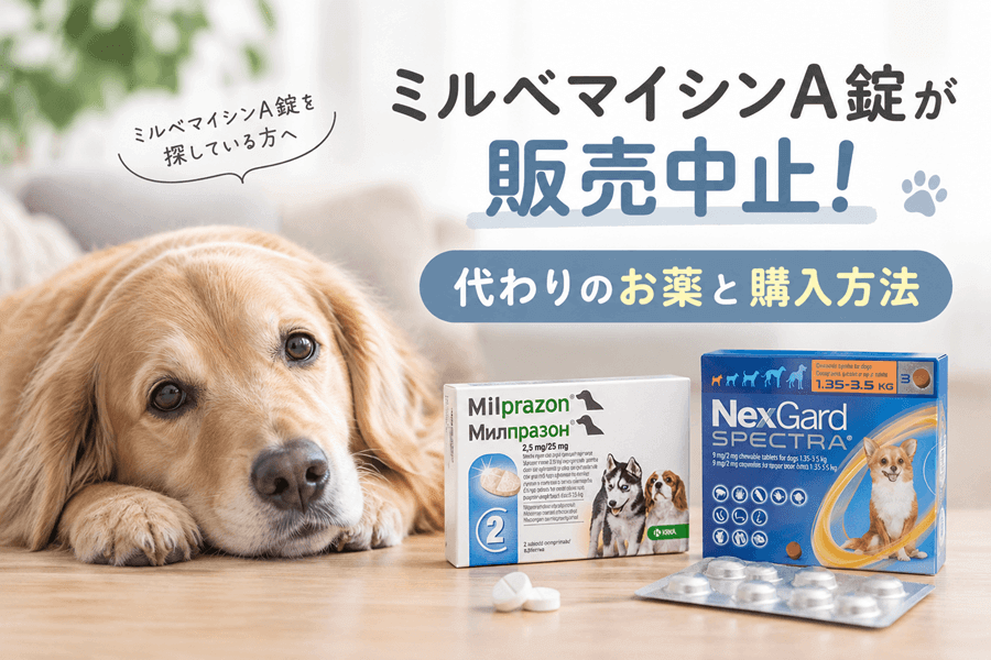 ミルベマイシンA錠が販売中止!代わりになるお薬と購入方法を紹介