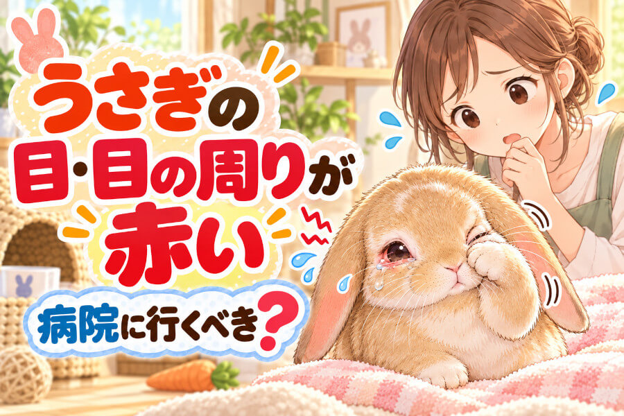 うさぎの目・目の周りが赤い原因は？結膜炎の症状と受診の目安