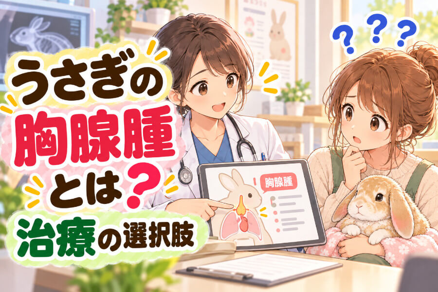 うさぎの胸腺腫｜目が飛び出る・呼吸が苦しいサインと治療の選択肢