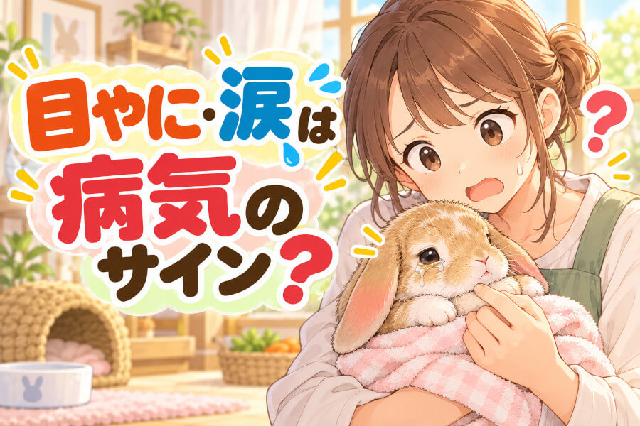 うさぎの涙・目やには病気のサイン？色で見分ける原因と受診の目安