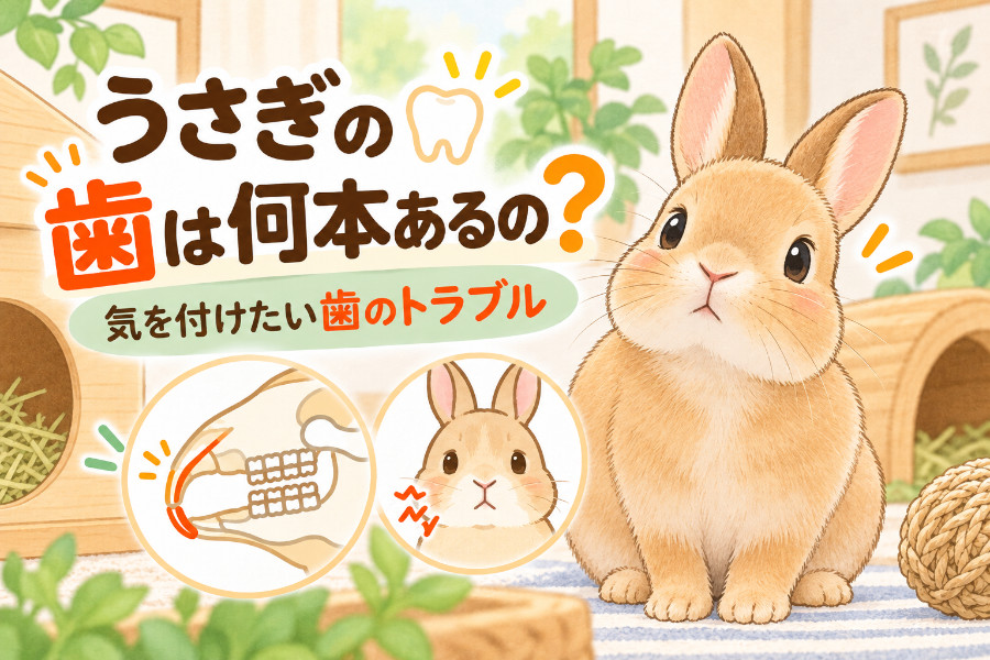 うさぎの歯は何本？不正咬合の見分け方と受診の目安・予防法は？