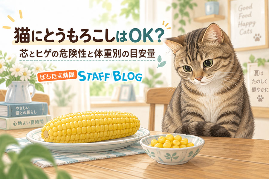 猫にとうもろこしはOK？芯とヒゲの危険性と体重別の目安量