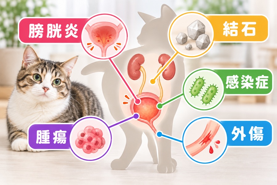 猫が血尿を出す原因