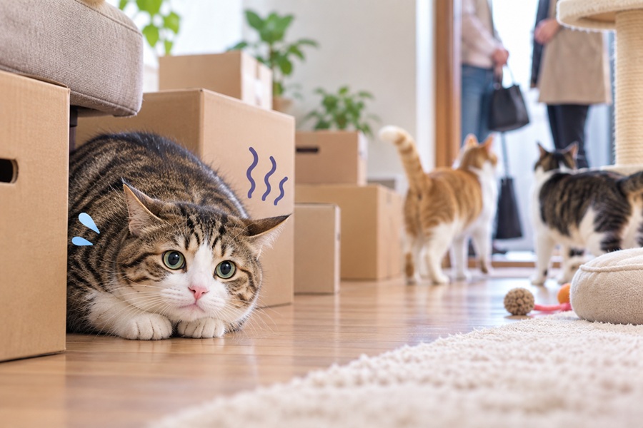 猫の血尿はストレスが原因になる？