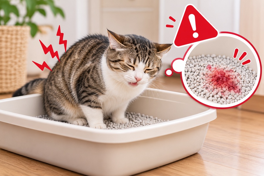猫の血尿ですぐに動物病院を受診すべき症状
