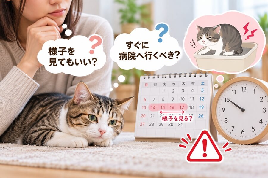 猫の血尿は自然に治る？